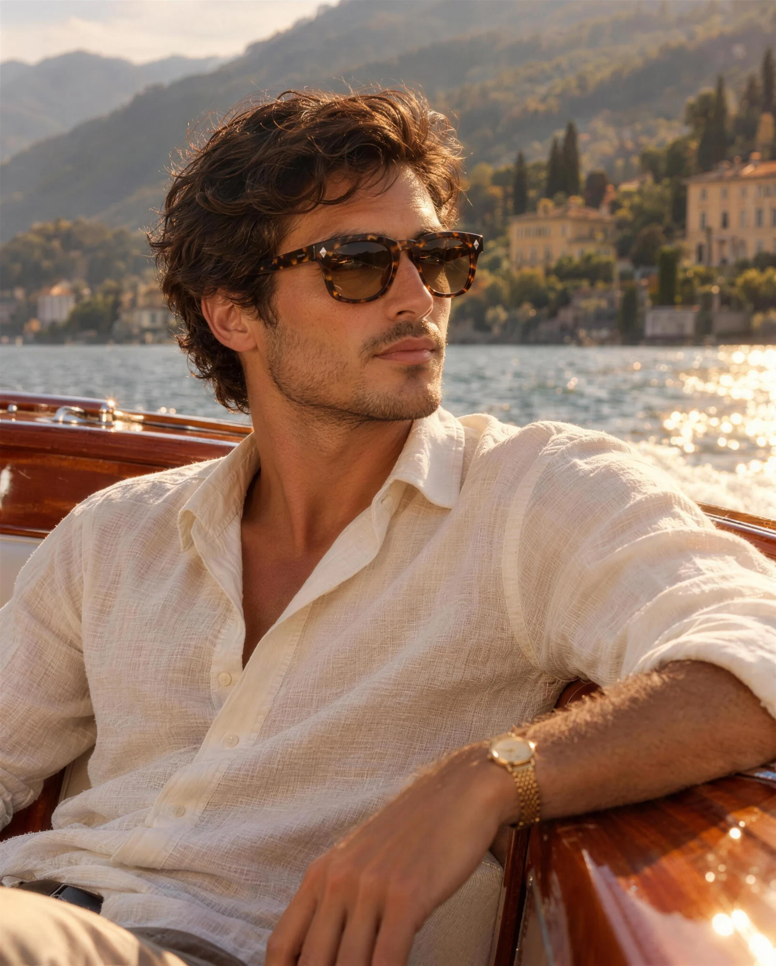 Havana acetate, deep and warm in the late light.
